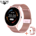 Relógio inteligente feminino LIGE 2025 com tela sensível ao toque, esportivo, fitness, IP67, à prova d'água, Bluetooth, para Android e iOS Sucesso Ativa
