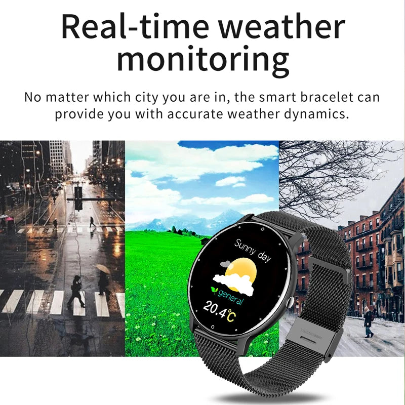 Relógio inteligente feminino LIGE 2025 com tela sensível ao toque, esportivo, fitness, IP67, à prova d'água, Bluetooth, para Android e iOS Sucesso Ativa