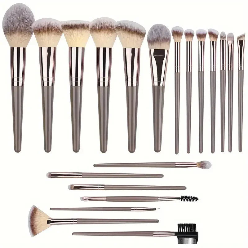 Conjunto profissional de 3 a 20 pincéis de maquiagem, macios e fofos, para base, sombra, corretivo, blush e pincel kabuki, ferramenta de beleza feminina Sucesso Ativa
