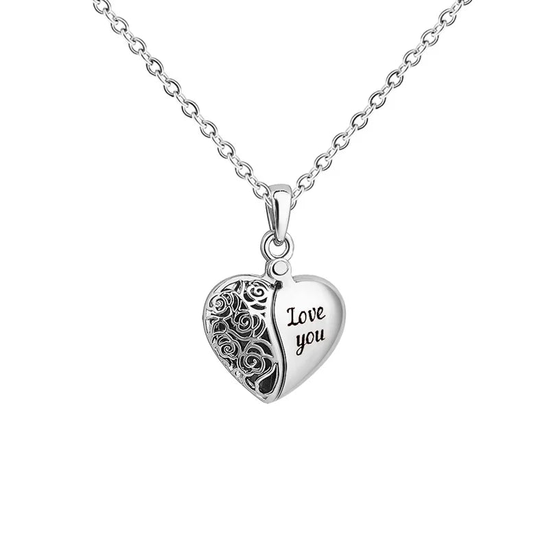 Colar com medalhão personalizado, colar com foto personalizada, colar de coração com nome gravado, colar com pingente em formato de coração de aço inoxidável, joia Sucesso Ativa