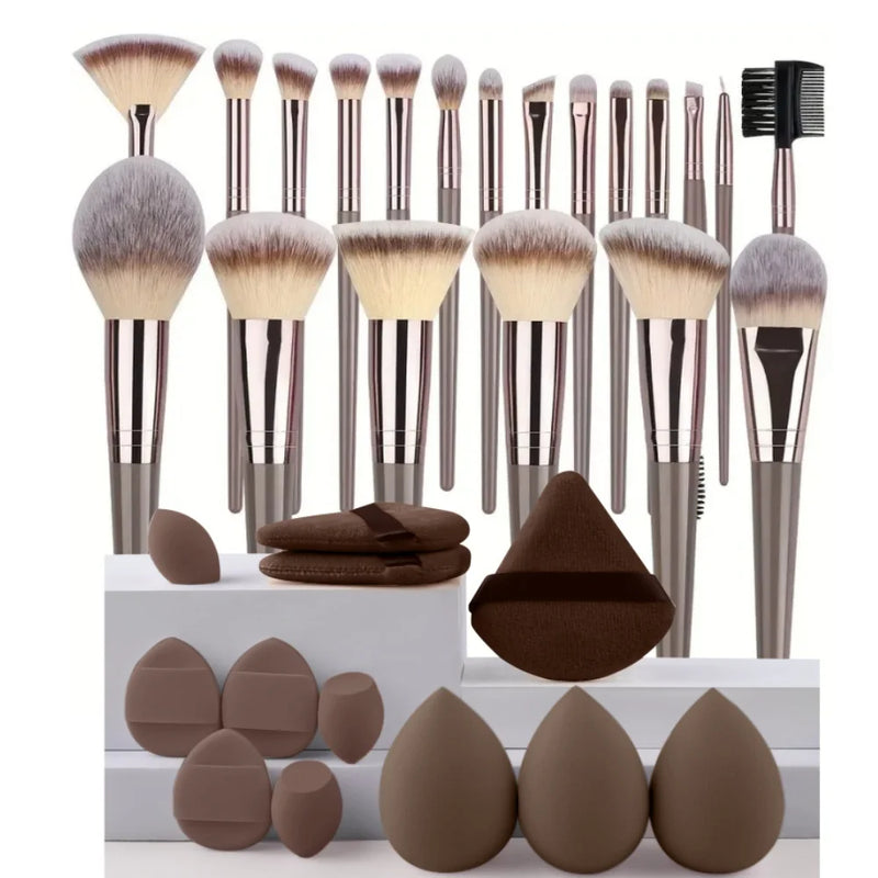 Conjunto profissional de 3 a 20 pincéis de maquiagem, macios e fofos, para base, sombra, corretivo, blush e pincel kabuki, ferramenta de beleza feminina Sucesso Ativa