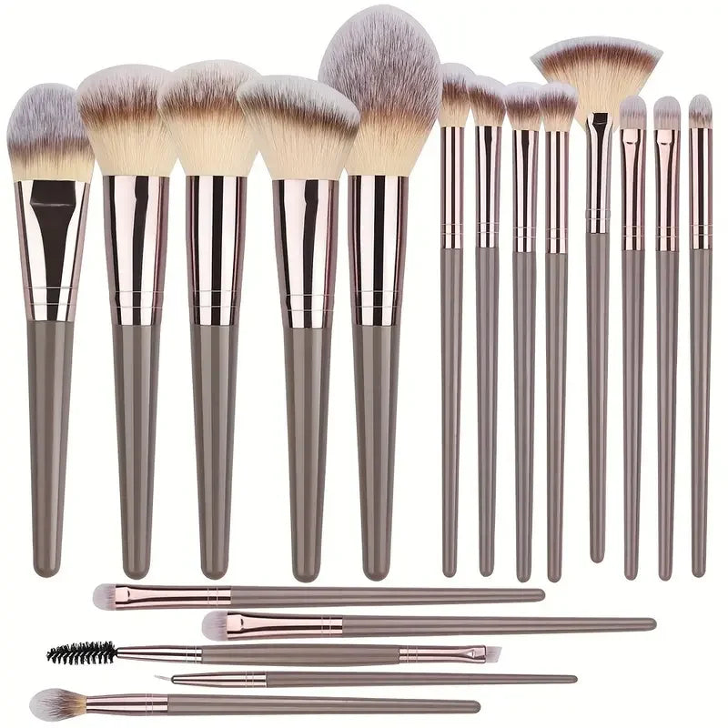 Conjunto profissional de 3 a 20 pincéis de maquiagem, macios e fofos, para base, sombra, corretivo, blush e pincel kabuki, ferramenta de beleza feminina Sucesso Ativa