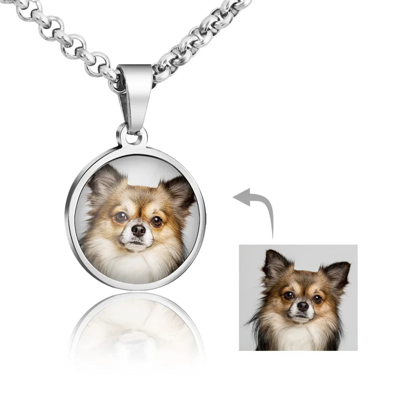 Colar com medalhão personalizado, colar com foto personalizada, colar de coração com nome gravado, colar com pingente em formato de coração de aço inoxidável, joia Sucesso Ativa