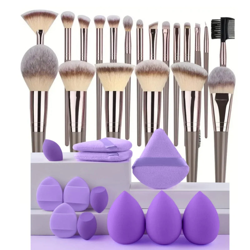 Conjunto profissional de 3 a 20 pincéis de maquiagem, macios e fofos, para base, sombra, corretivo, blush e pincel kabuki, ferramenta de beleza feminina Sucesso Ativa