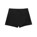TRAF Saia-calça feminina cintura alta marrom, saia estilosa verão rosa preta mini saia shorts assimétrico casual off white Sucesso Ativa